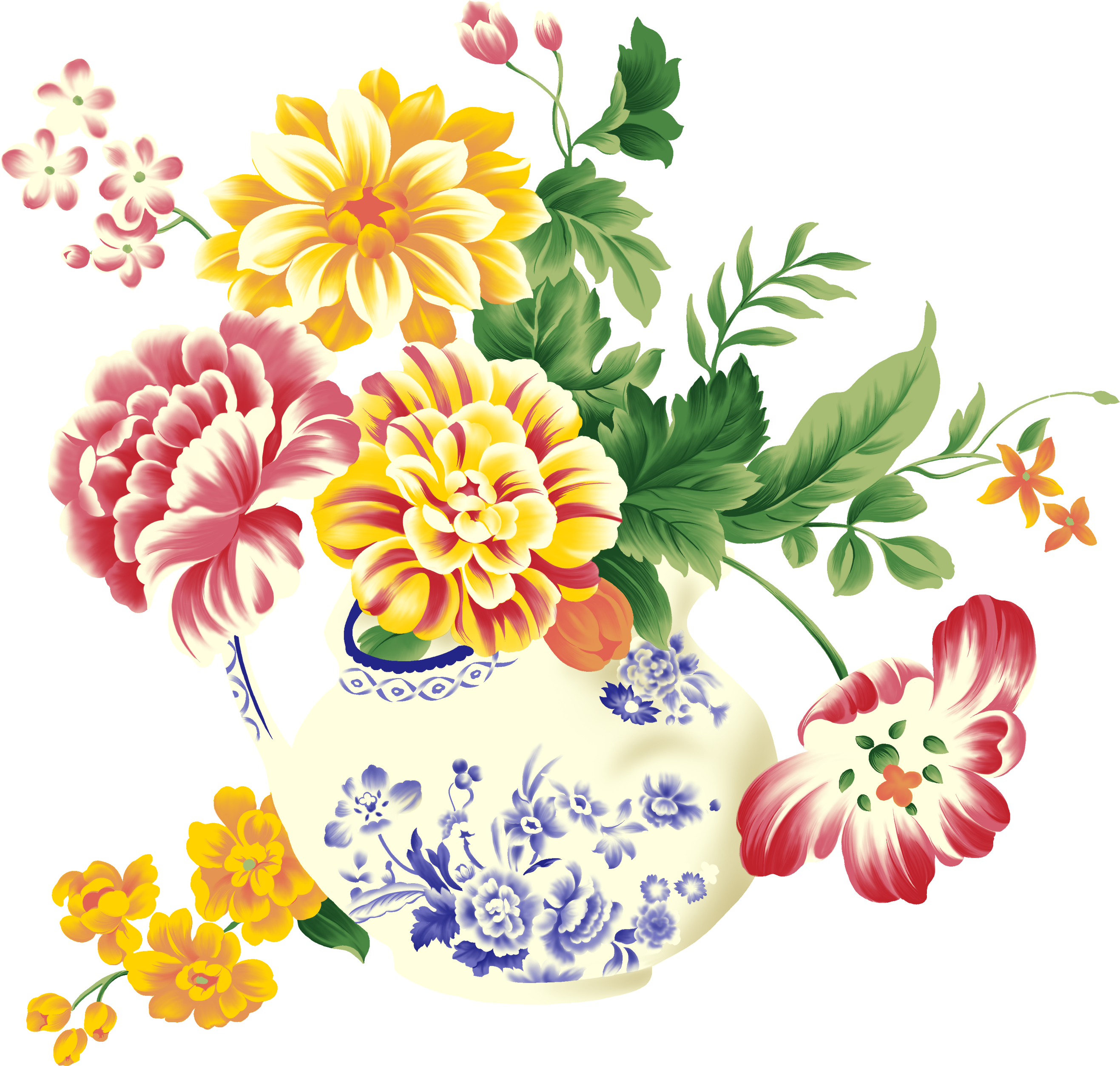 Vase Png - Blancho Bedding Flowerpot - Wall Decals Stickers Appliques (2634x2507), Png Download