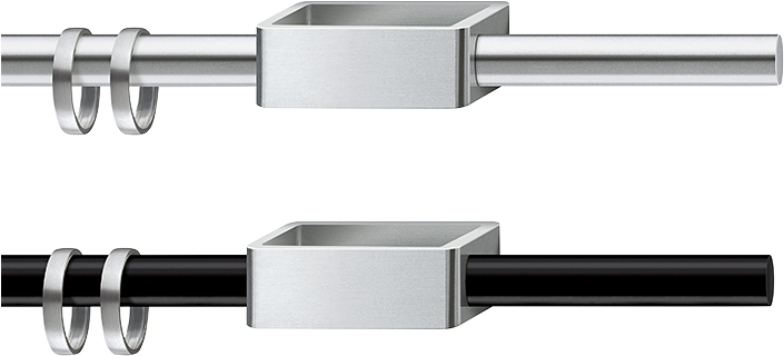 The Curtain Rod Frame Is Available In A Brushed Stainless - Bonn (780x418), Png Download