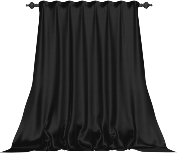 Black Curtains Png - Black Muslin (600x521), Png Download