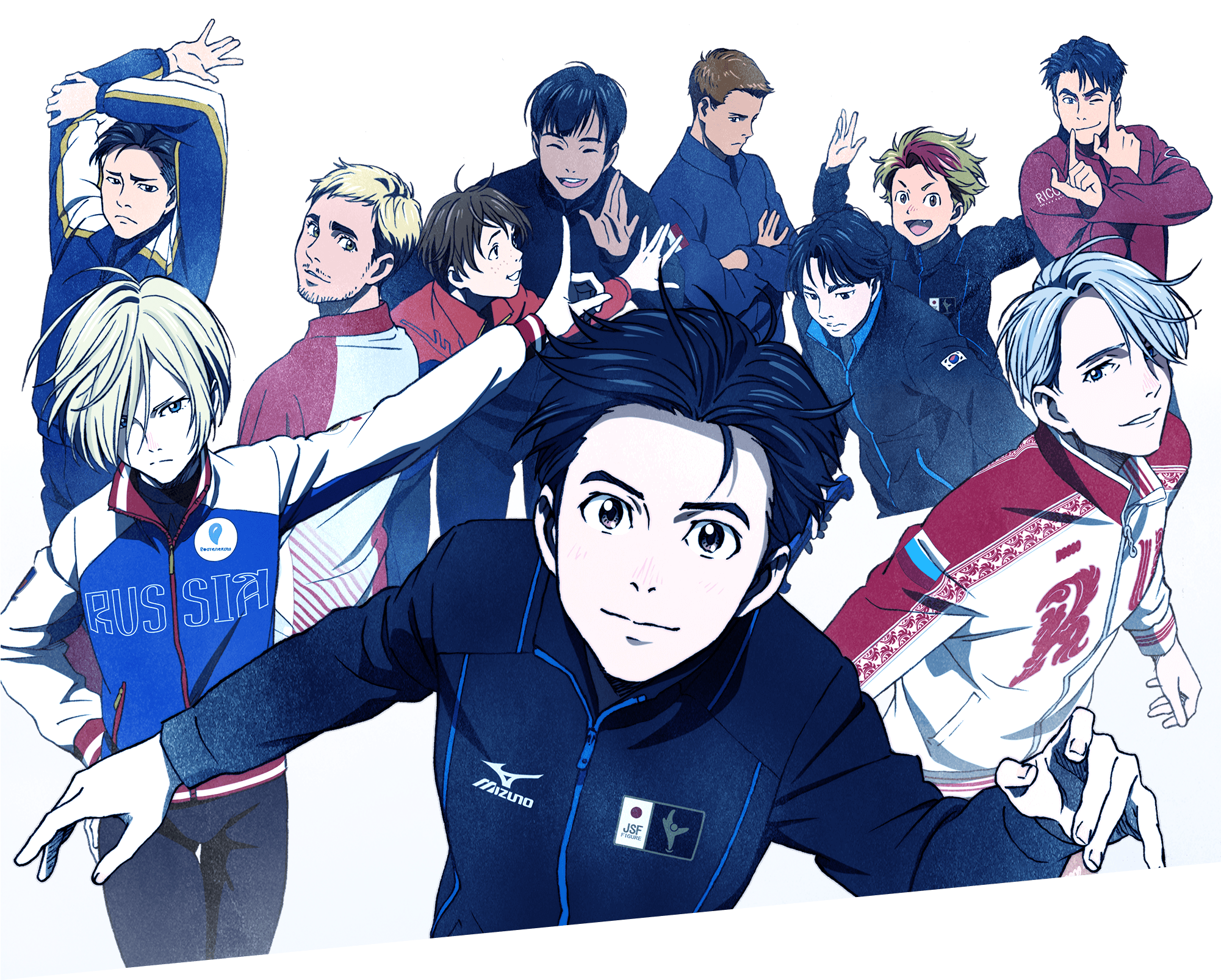 Image Result For Yuri On Ice - Yuri On Ice Cast (2000x1613), Png Download