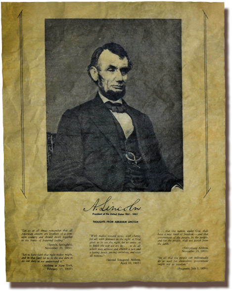 Thoughts From Abraham Lincoln - Giclee Painting: Brady's Abraham Lincoln, 16th President (519x616), Png Download