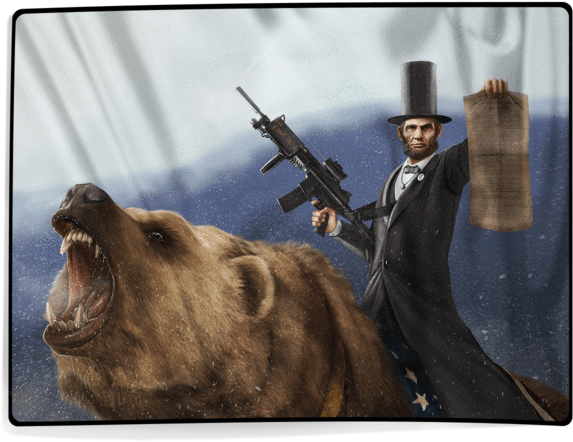 Abe Lincoln - The Emancipator - Blanket - Happy 4th Of July Lincoln (600x600), Png Download