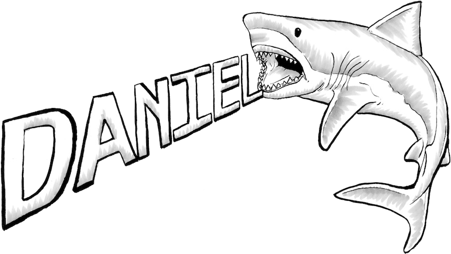 You Can Edit This Great White Shark Drawing Com Free - Cool Drawings Of Sharks (950x596), Png Download