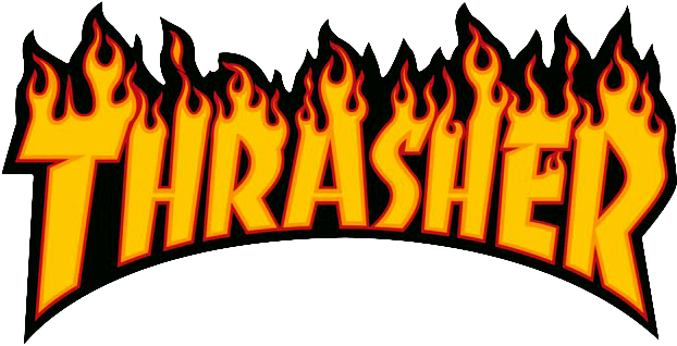 Thrasher Flame Logo - Thrasher Logo Transparent (650x338), Png Download