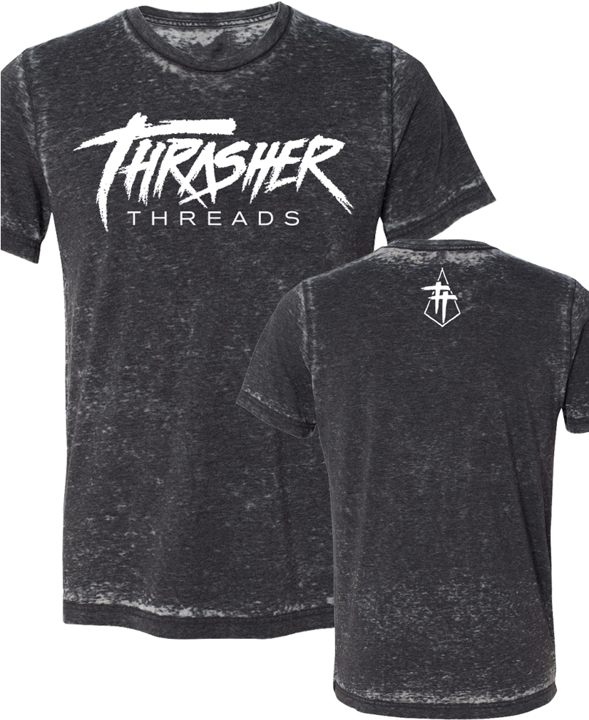 Thrasher Threads "logo" Tee - Active Shirt (825x1024), Png Download