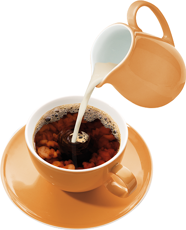 Coffeemilk 4 % Fat - Coffee With Milk Png (378x468), Png Download