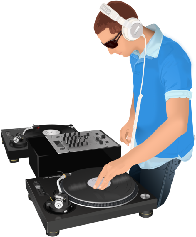 Disc Jockey Dj Mixer Music - Dj Vector Png Png (774x1032), Png Download