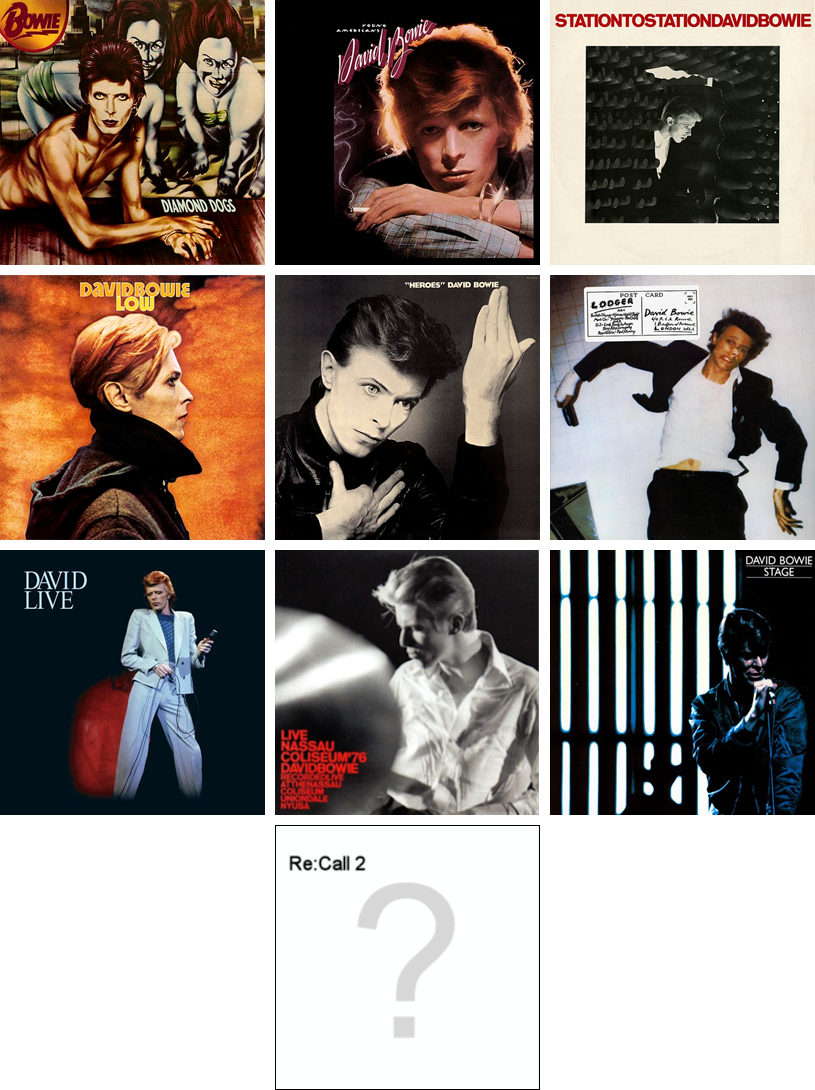 The Cd & Vinyl Box Sets Come With A Companion Book - Re Call 2 Bowie (815x1090), Png Download
