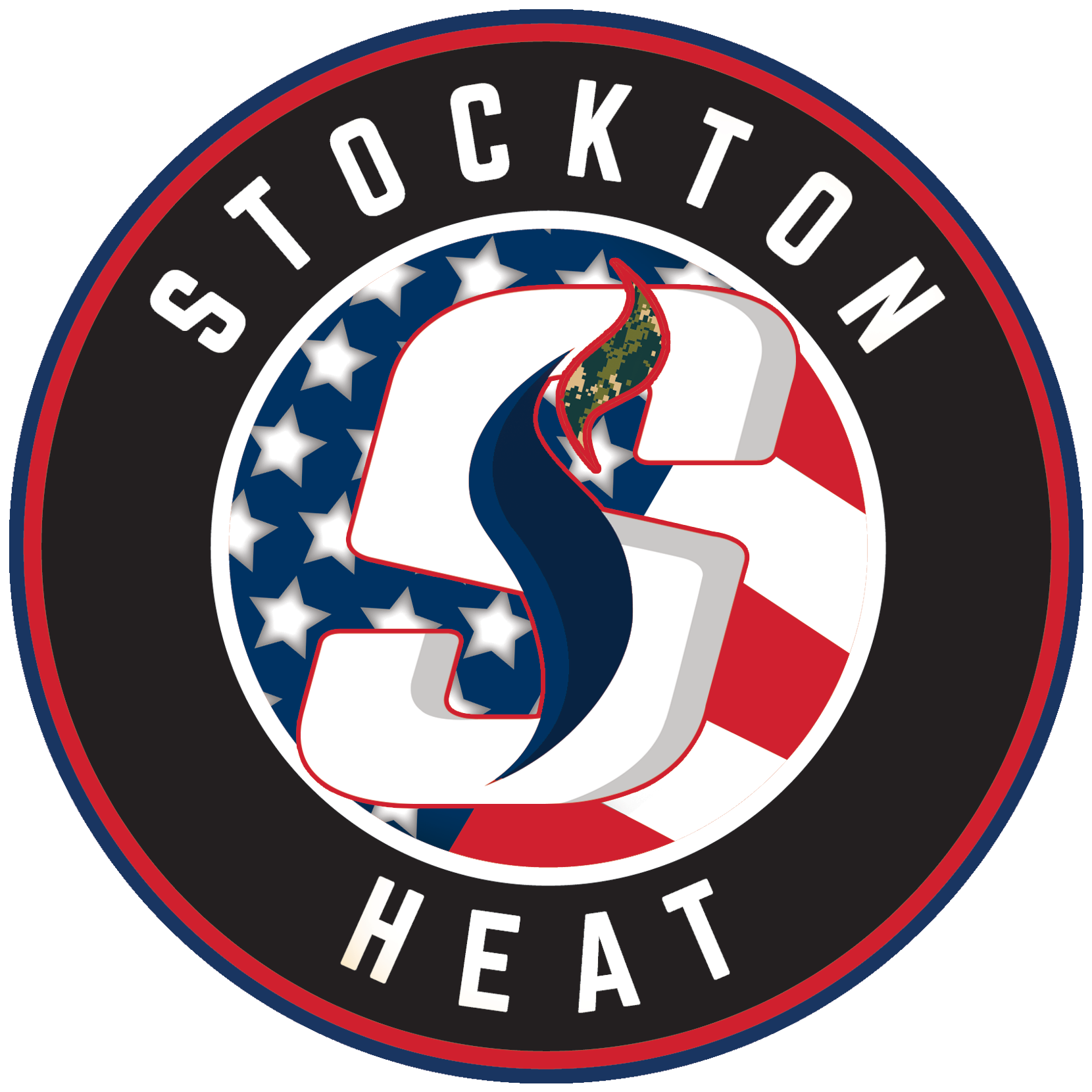 The Jersey Features A Patriotic Version Of The - Stockton Heat (1673x1673), Png Download