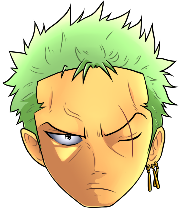 Zoro Face No Ref By Cromarlimo On Deviantart - Kepala One Piece Png (800x950), Png Download
