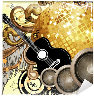 Gold Disco Ball On Yellow Background Wall Mural • Pixers® - Disco Ball (400x400), Png Download
