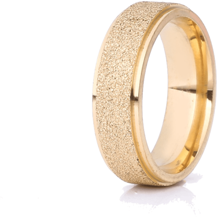 Gold Ring Package - 6mm Titanium Steel Frosted Wedding Band Ring Jewellery (600x600), Png Download