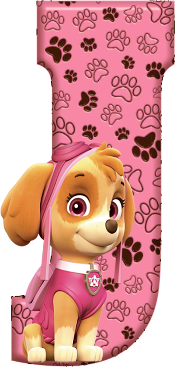 *✿**✿*j*✿**✿*de Alfabeto Decorativo - Letras Skye Paw Patrol (356x746), Png Download