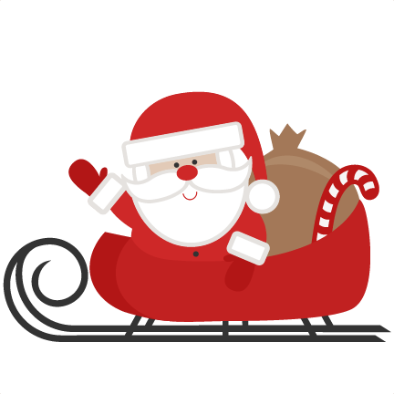 Png Free Download Cute At Getdrawings Com Free For - Cute Santa And Sleigh (432x432), Png Download