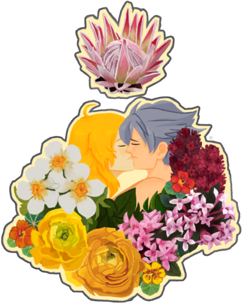 So I Really Like The Flowers From This Piece I Did - Bouquet (500x684), Png Download