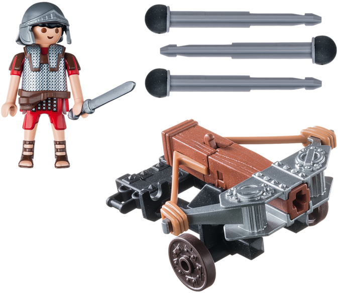 1 Of 4 Playmobil 5392 Legionary Ballista Roman Soldier - Playmobil 5392 Legionnaire With Ballista (940x658), Png Download