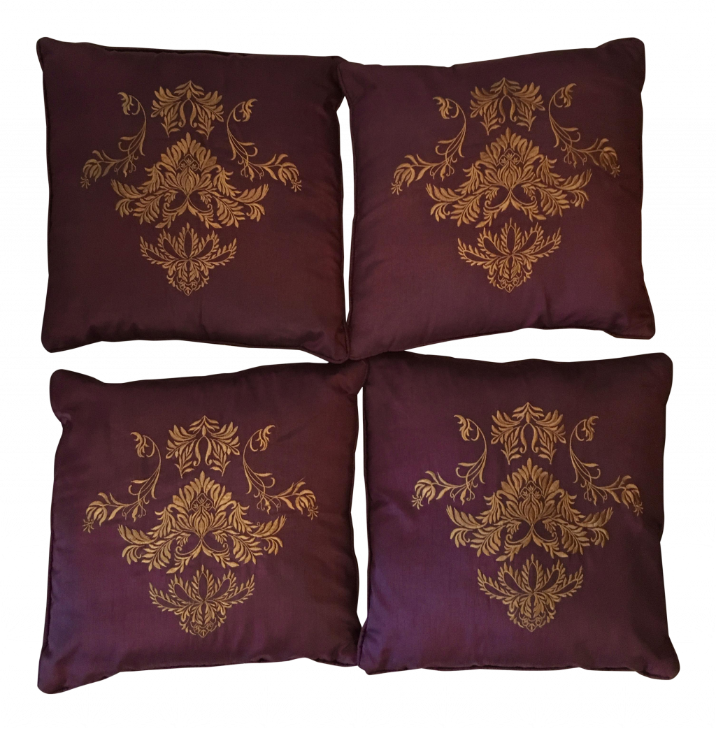 Gold Accent Pillows Inspirational Purple Gold Accent - Throw Pillow (1024x1046), Png Download