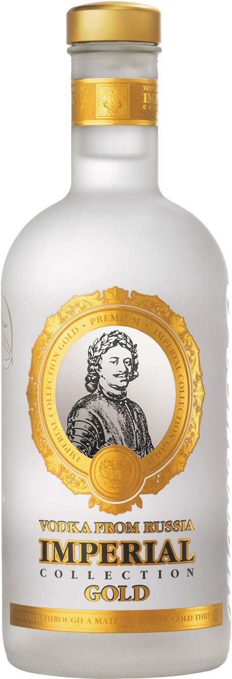 Vodka Imperial Collection Gold (609x1417), Png Download