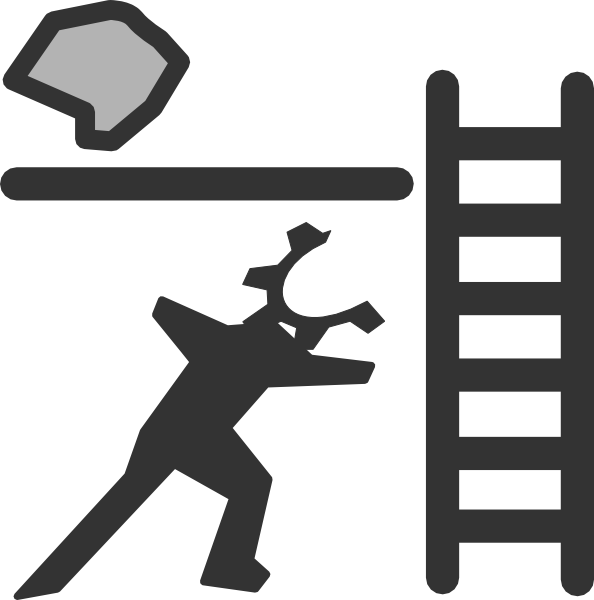 This Free Clip Arts Design Of Person With Ladder And (594x600), Png Download
