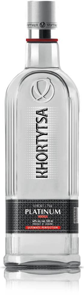 Platinum - Khortytsa Platinum Vodka 1.75 L (280x976), Png Download