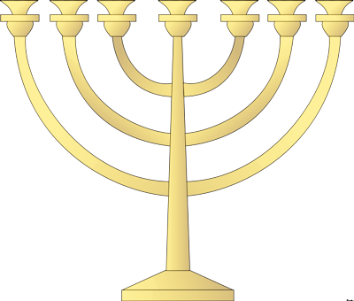 Sharon Memorial Park - Menorah (400x340), Png Download