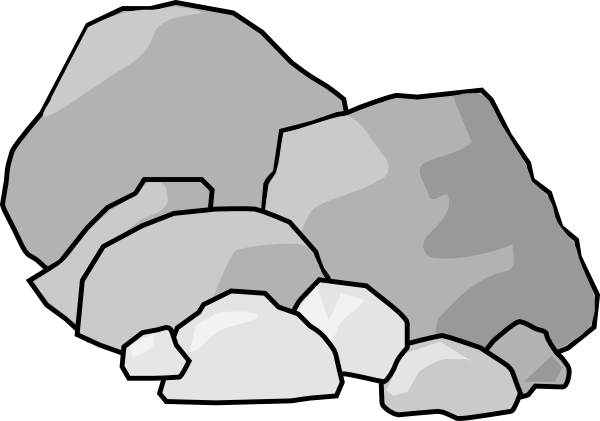 Cartoon Rock Clip Art Clipart - Clip Art (600x421), Png Download