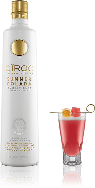 Watermelon Breeze With Ciroc Summer Colada - Ciroc Summer Colada Flavoured Vodka (425x803), Png Download