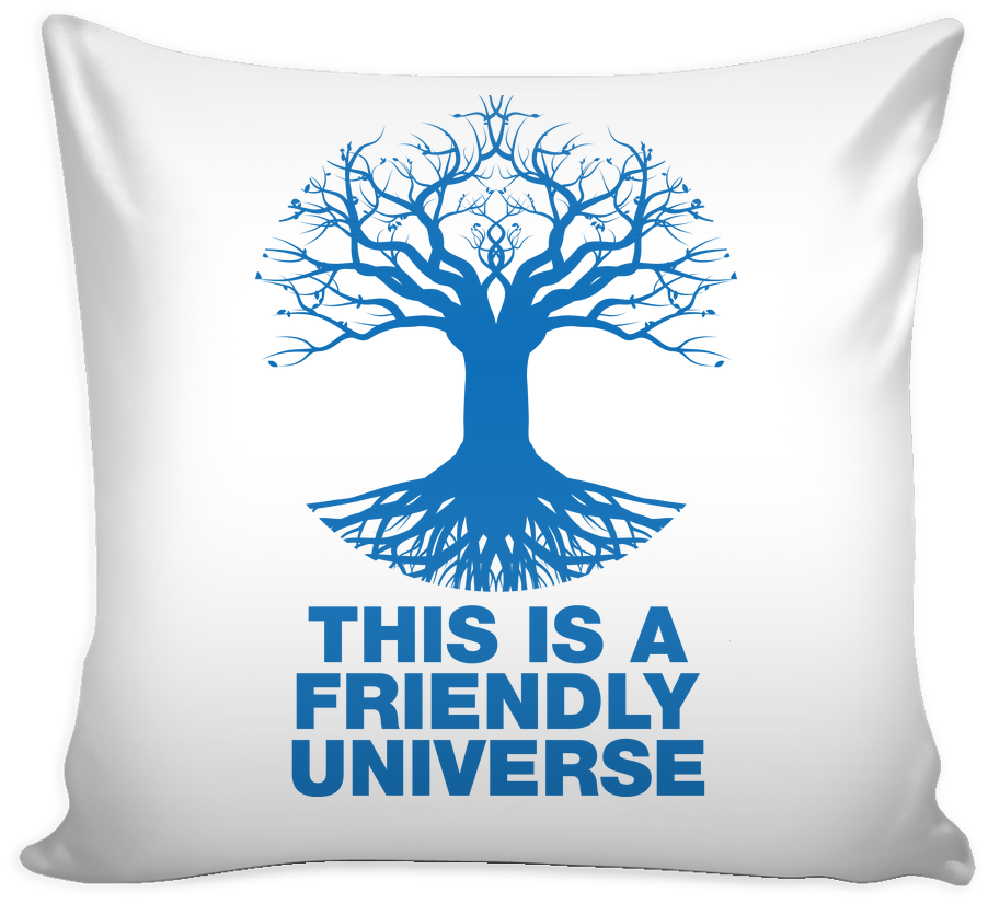 This Is A Friendly Universe * Tree Of Life * White - Let That Shit Go Pillow (1024x1024), Png Download