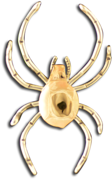 Original Pin/pendant Black Widow Spider (640x640), Png Download