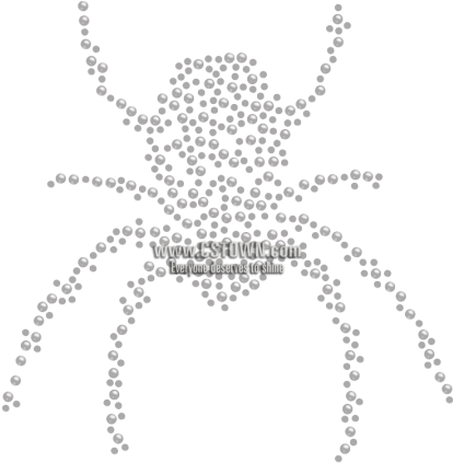 Black Widow Spider Crystal Iron On Rhinestone Motif - Insect (450x450), Png Download