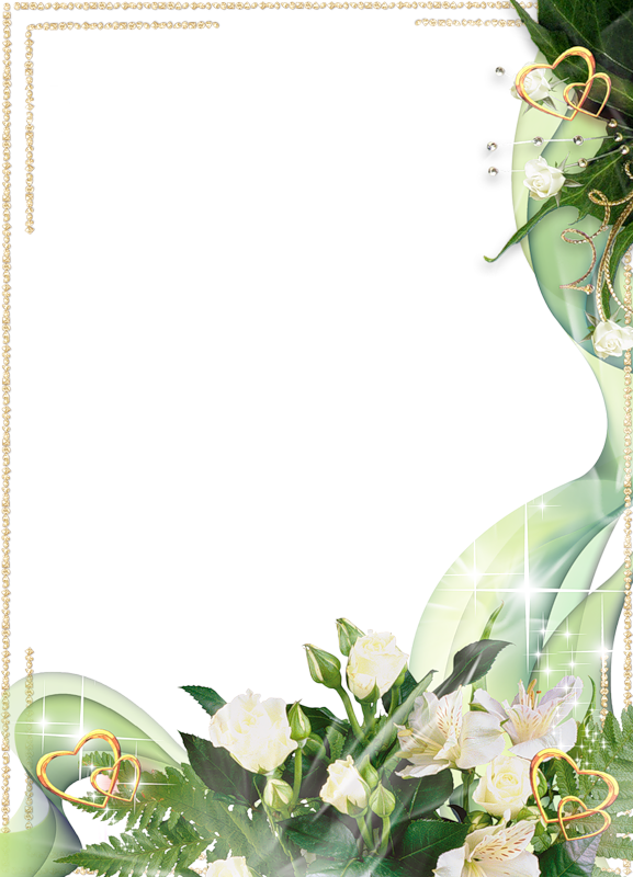 White Flower Frames Png (577x800), Png Download