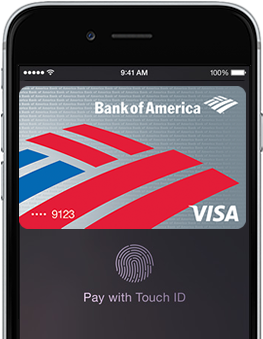 Apple Pay Launch Partner Bank Of America On Thursday - Apple Pay Bofa Cards (516x350), Png Download