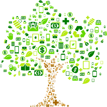 Greenbuyback Logo - Money Tree Icon Png (365x364), Png Download
