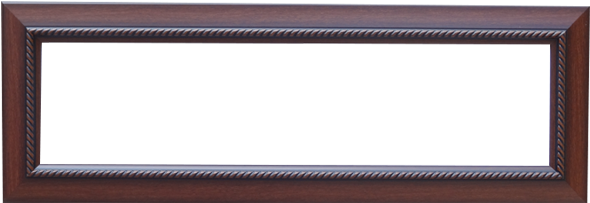 6″x24″ Photo Frame Walnut Rope - Leather (600x248), Png Download