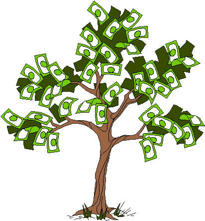 Money Doesn T Grow On Trees Clipart (412x443), Png Download