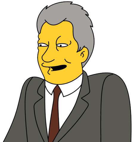 Bill Clinton - Bill Clinton Los Simpson (450x479), Png Download