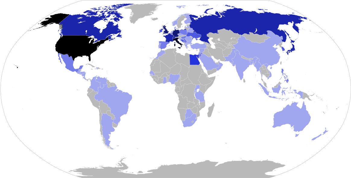 Bill Clinton Overseas Visits - Nafta Countries On World Map (1280x650), Png Download