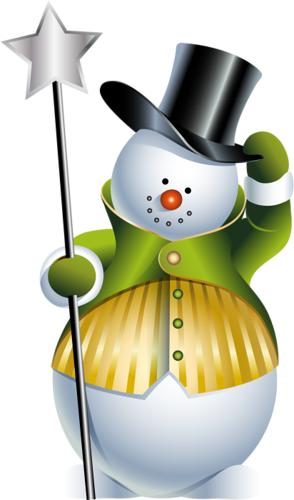 Would Be Cute On Xmas Stocking - Clip Art Snow Man (294x500), Png Download
