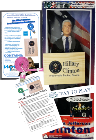 #42 Hillary Clinton Ibd With 12" Talking Bill Clinton - Hillary Clinton (331x480), Png Download