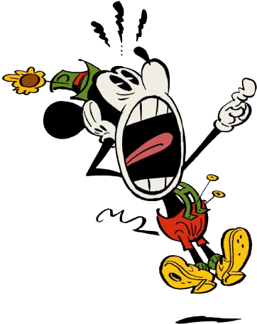 Mouse Clipart Surprised - Mickey Mouse Yodelberg (377x463), Png Download