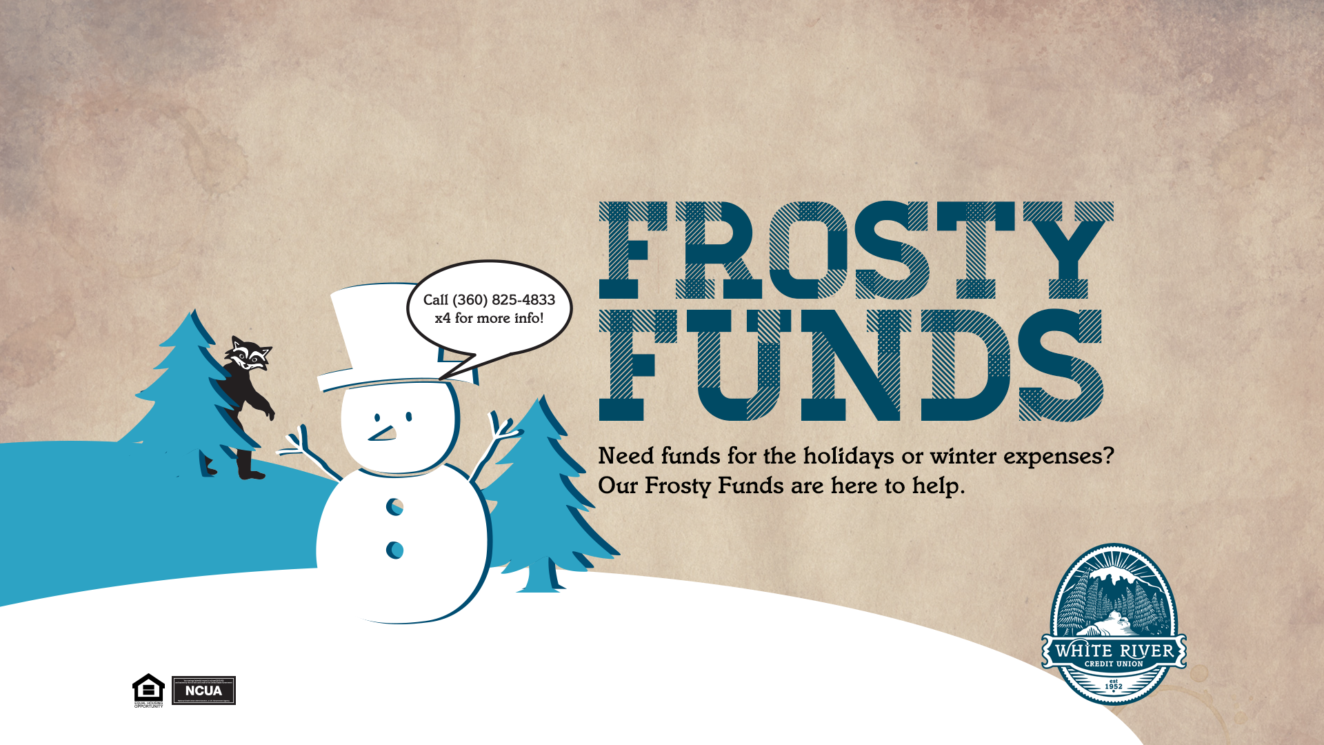 Frosty Funds Banner - White River Credit Union (1920x1080), Png Download