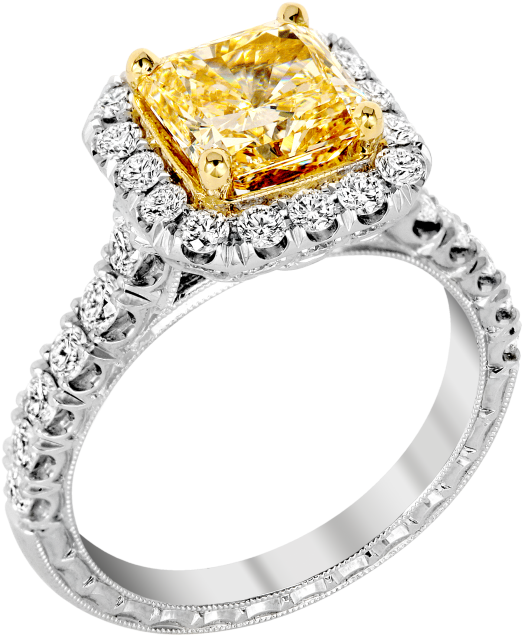 Kpr 672-1 Platinum And 18k Yellow Gold Ring - Pre-engagement Ring (700x700), Png Download