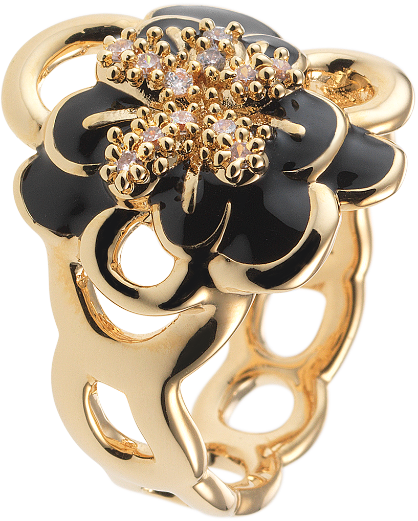 Traviata Gold Flower Ring - Pre-engagement Ring (1201x1200), Png Download