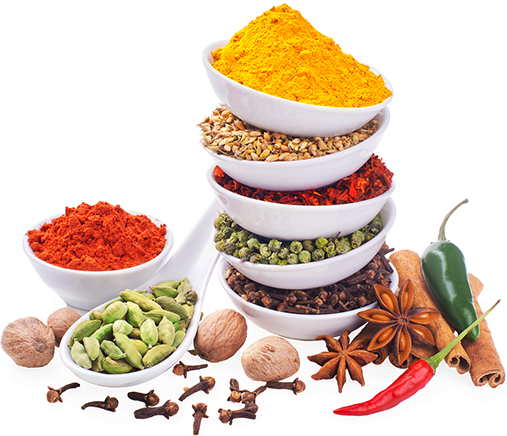 Quality At Vandu Spices Is Precisely Taken Care From - Spices White Background (507x436), Png Download