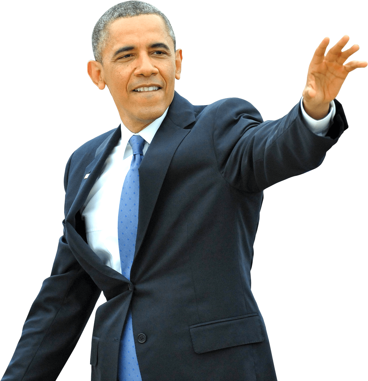 Barack Obama Waving - Barack Obama No Background (1350x1333), Png Download