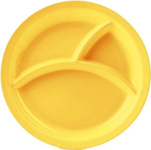 Yellow Round Divided - Customization (500x500), Png Download