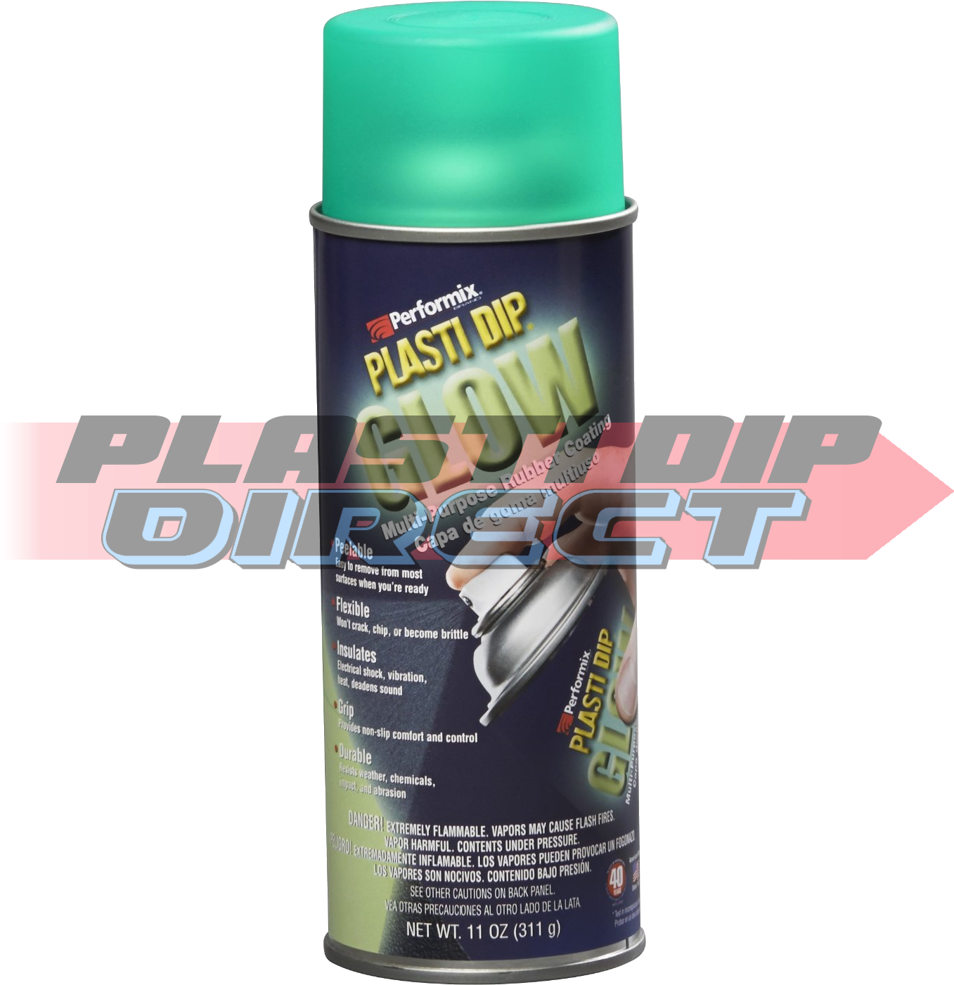 Green Glow - Performix 11257-6-6pk Plasti Dip Green Glow Spray 11 (1400x1400), Png Download