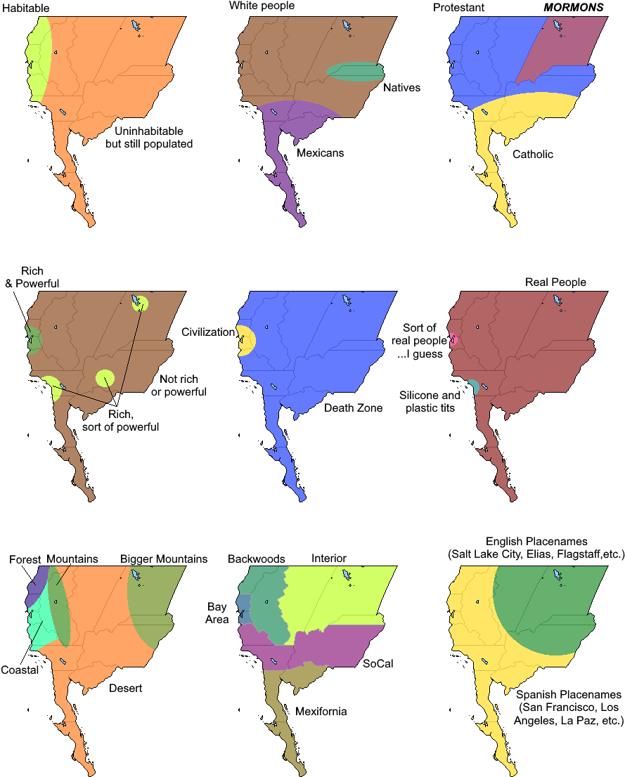 9 Ways To Divide The California Republic Funny Maps, - Ways To Divide California (900x1173), Png Download