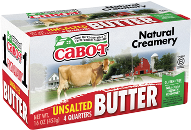 Butter - Cabot Unsalted Butter (500x500), Png Download