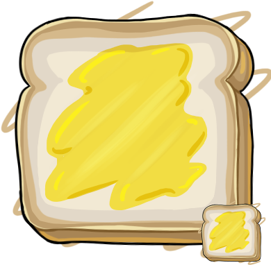 Toast Svg Library Stock Buttered Huge - Bread And Butter Png (400x400), Png Download